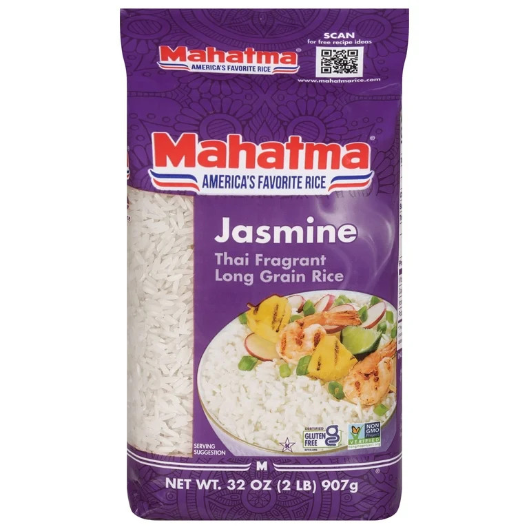 Mahatma Jasmine Thai Fragrant Long Grain Rice, Gluten Free, 32 oz (2 lbs) (907 Grams) - Walmart.c... | Walmart (US)