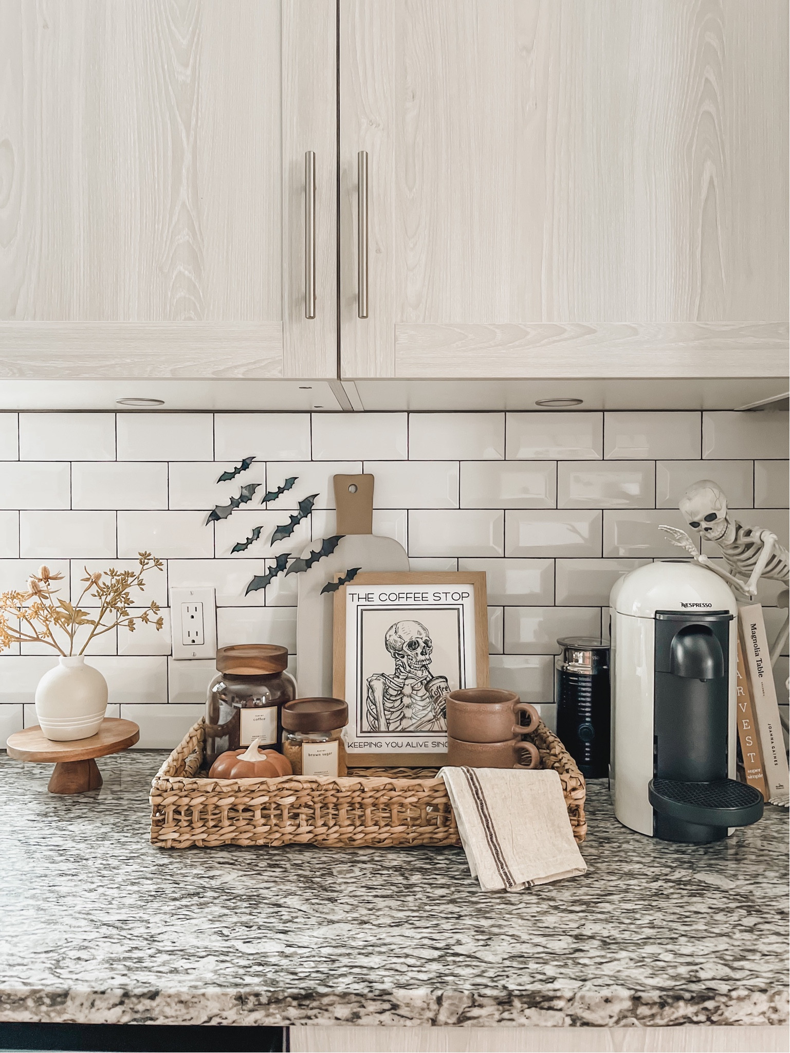 Spooky coffee station, Halloween kitchen decor, coffee bar decor. 

#LTKHalloween #LTKSeasonal #LTKhome