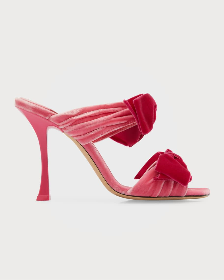 Jimmy Choo Flaca Double-Bow Mule Sandals | Neiman Marcus