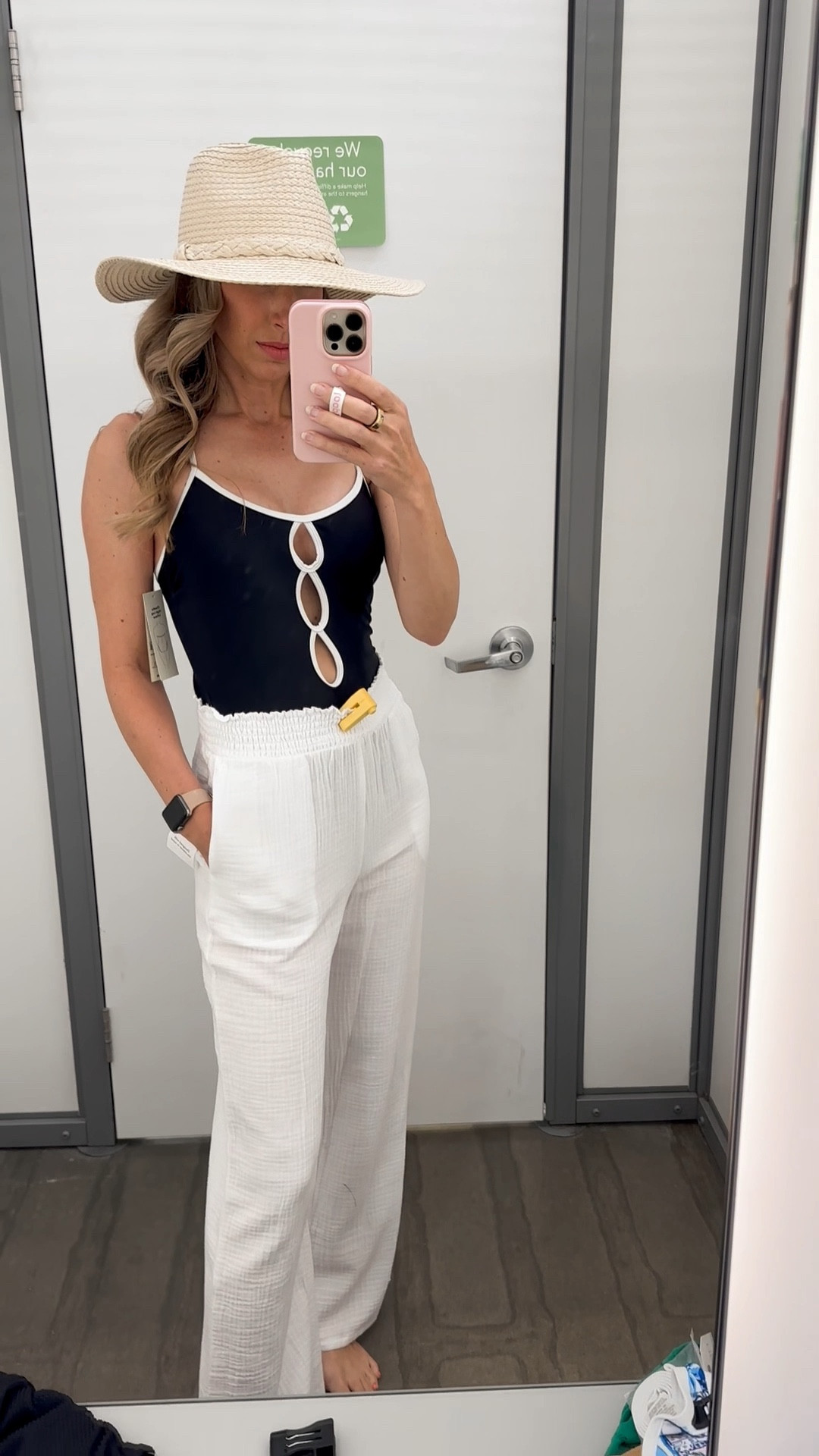 This suit is giving Meredith Blake. Love this black and white one piece swimsuit from Walmart. Wearing size medium. Walmart coverup, Walmart swimsuit, affordable swimwear, resort wear, one piece swimsuit, beach pants. Callie Glass 


#LTKSeasonal #LTKFindsUnder50 #LTKSwim