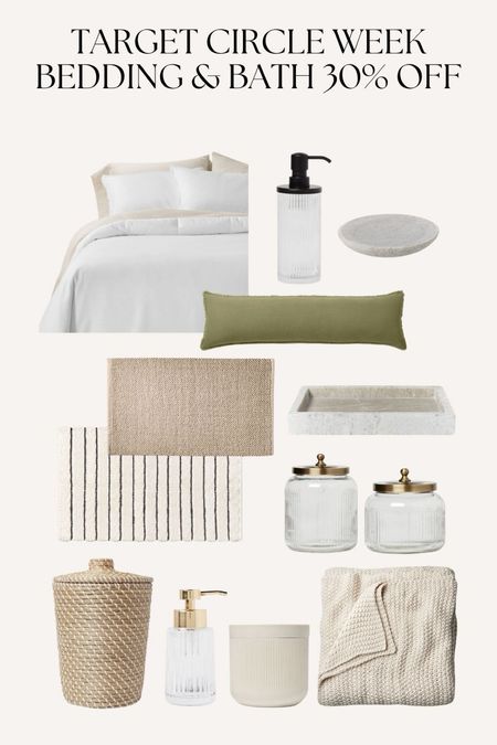 Target Circle Week: Bedding & Bath 30% off! 

#LTKxTarget #LTKhome #LTKsalealert