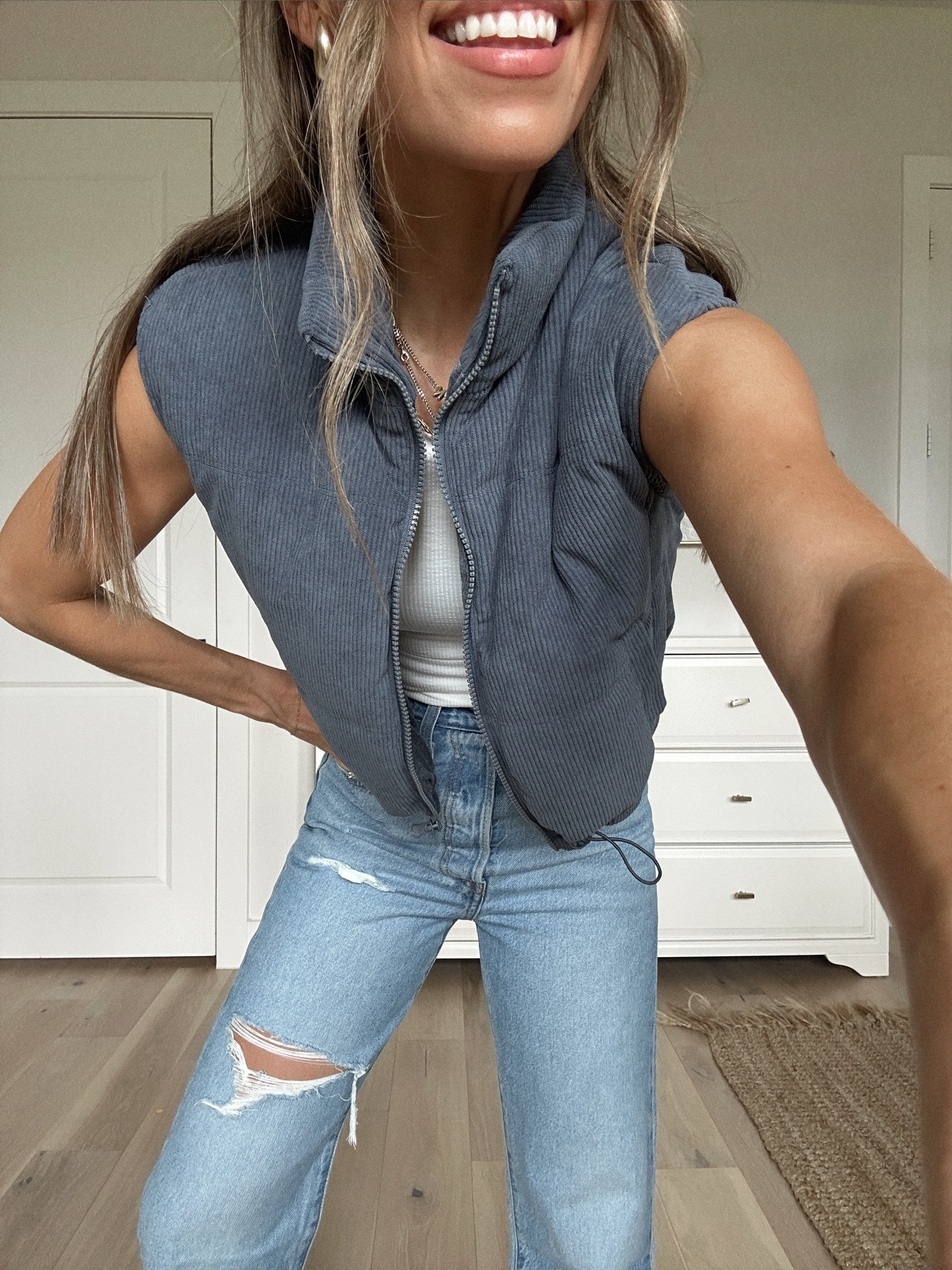 Size up if in between on these $25 puffer vests! 

#LTKFind #LTKxNSale #LTKunder50