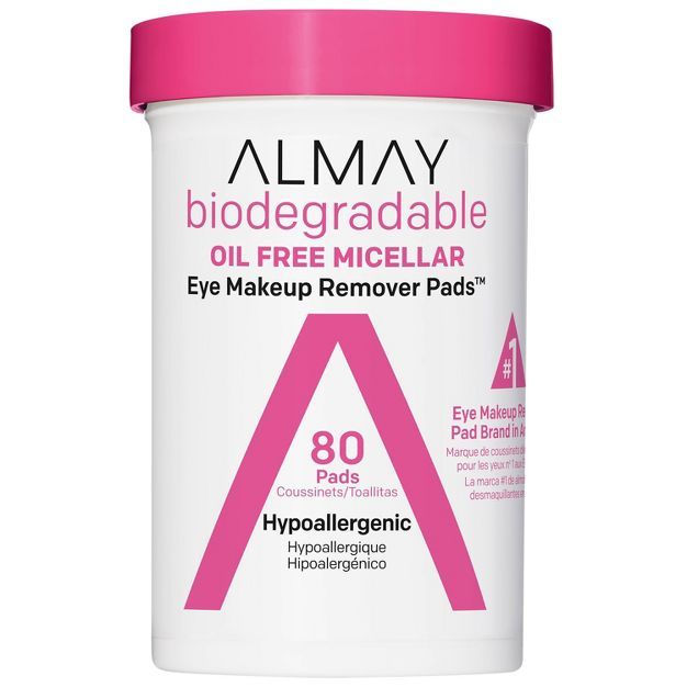 Almay Biodegradable Oil Free Micellar Eye Makeup Remover Pads - 80ct | Target