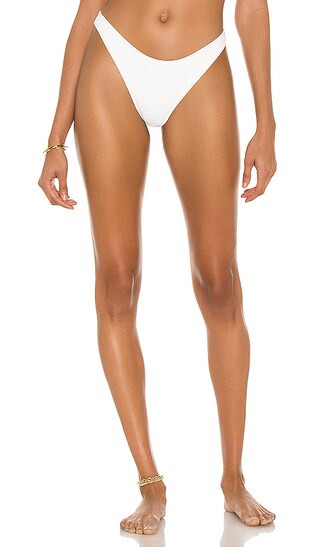High Waist Curve Bikini Bottom in White | Revolve Clothing (Global)