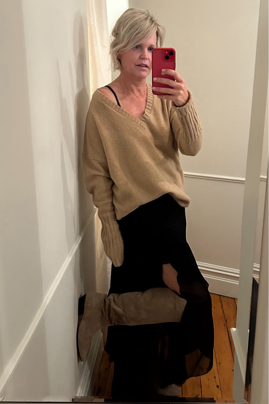 Dinner out 

Sweater is Not Monday Cashmere - linked similar 
