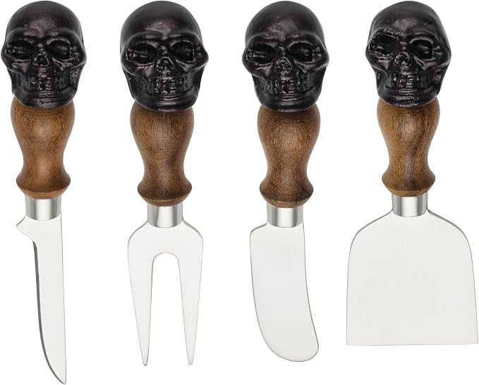 Oneida Vintro Halloween Skull Cheese Knife Set, 4-Piece | Amazon (US)