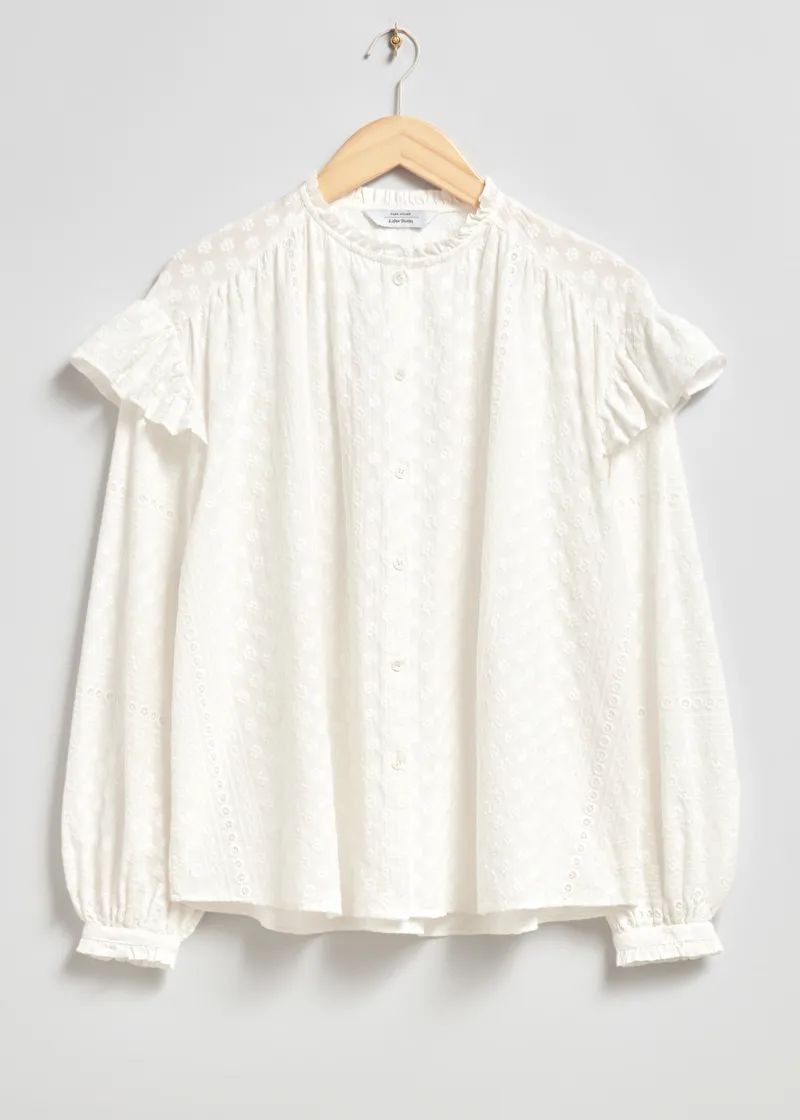 Frilled Floral Embroidery Blouse | & Other Stories (EU + UK)