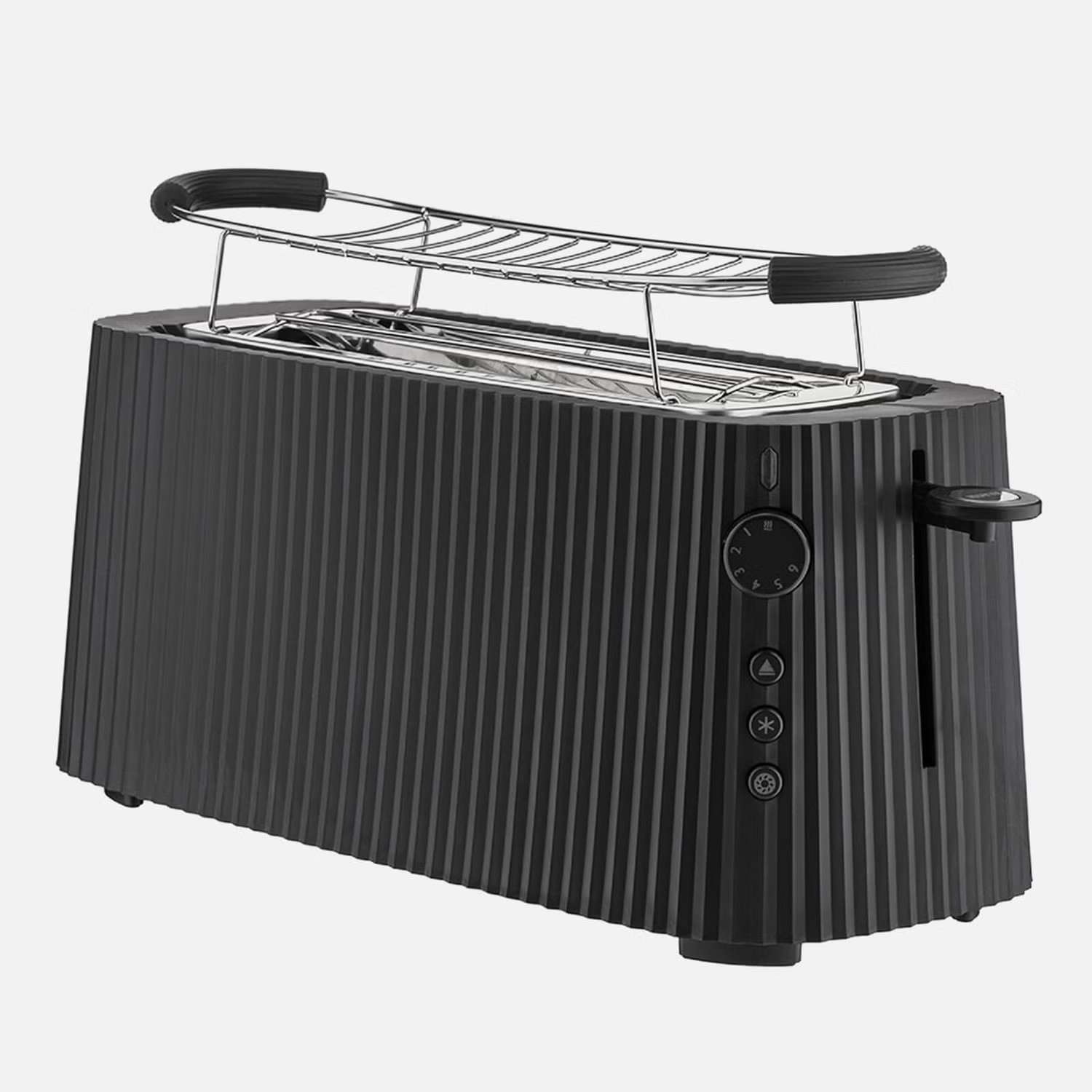 Alessi Plisse Toaster - 4 Slot - Black | The Hut (UK)