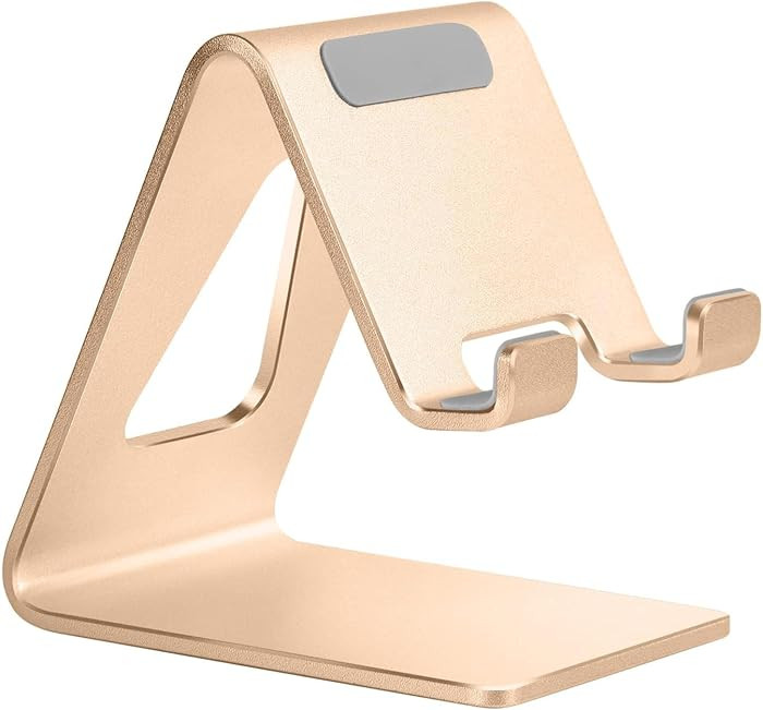 Desk Cell Phone Stand, Aluminum Cradle Dock, Rose Gold | Amazon (US)