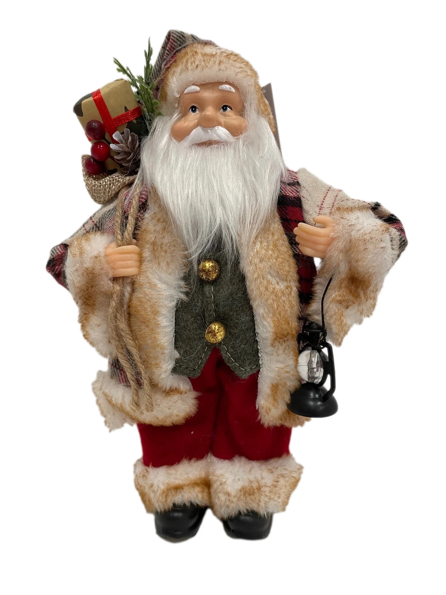 Santa with Lantern Christmas Ornament, 8 inch, 0.09 kg, by Holiday Time | Walmart (US)
