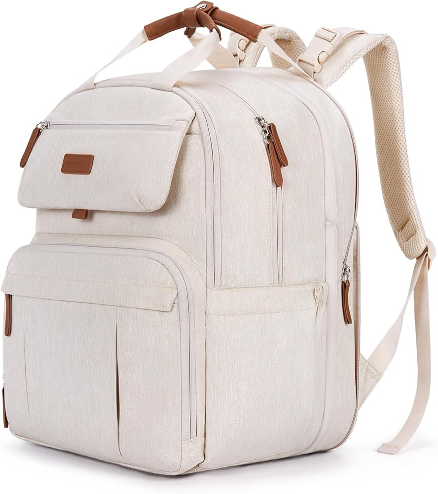 mommore Diaper Bag Backpack, Large Diaper Bag Expandable for 2 Kids/Twins, Durable Baby Bag with ... | Amazon (US)