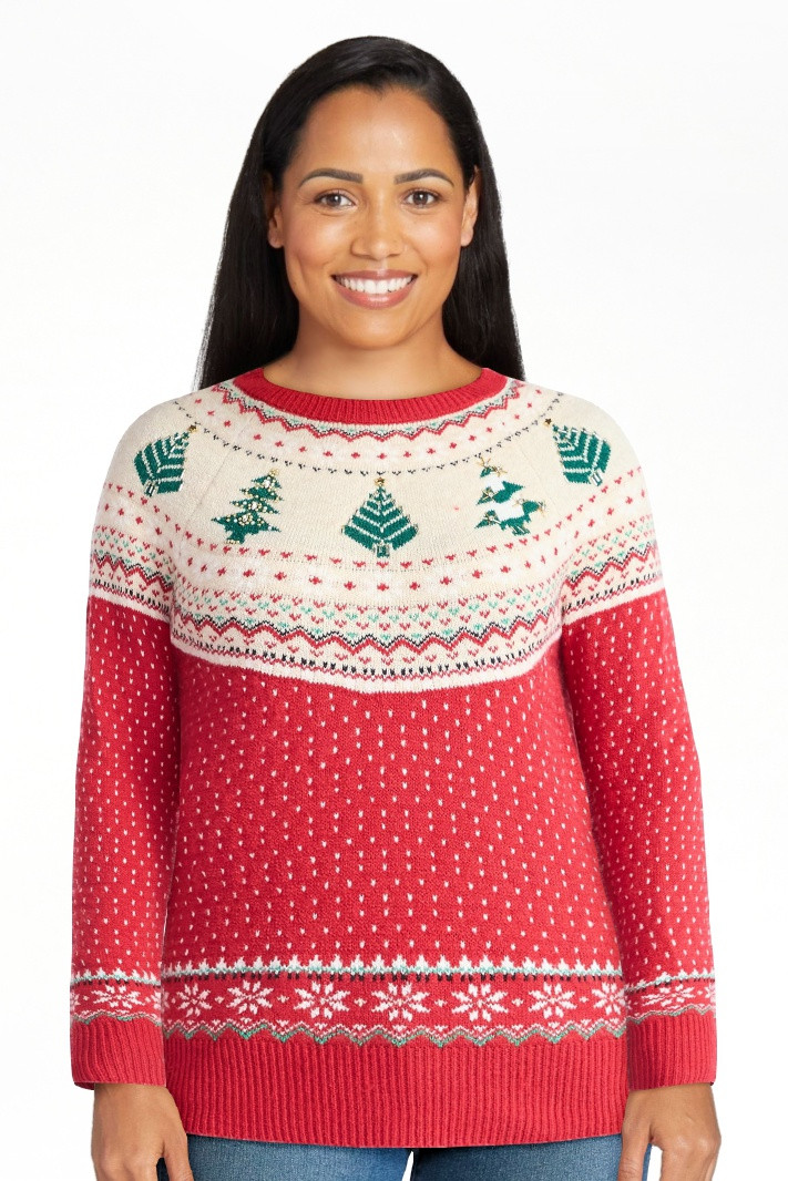 Holiday Time Women's and Women's Plus Pretty Christmas Sweater, Sizes XXS-3X | Walmart (US)