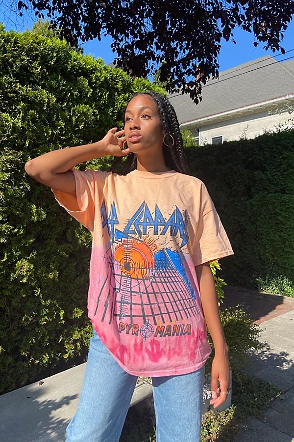 Def Leppard Pyromania T-Shirt Dress | Urban Outfitters (US and RoW)