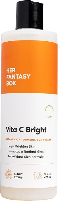 Her Fantasy Box | Vita C Bright Turmeric Body Wash – Antioxidant‐Rich Citrus Cleanser with Vi... | Amazon (US)