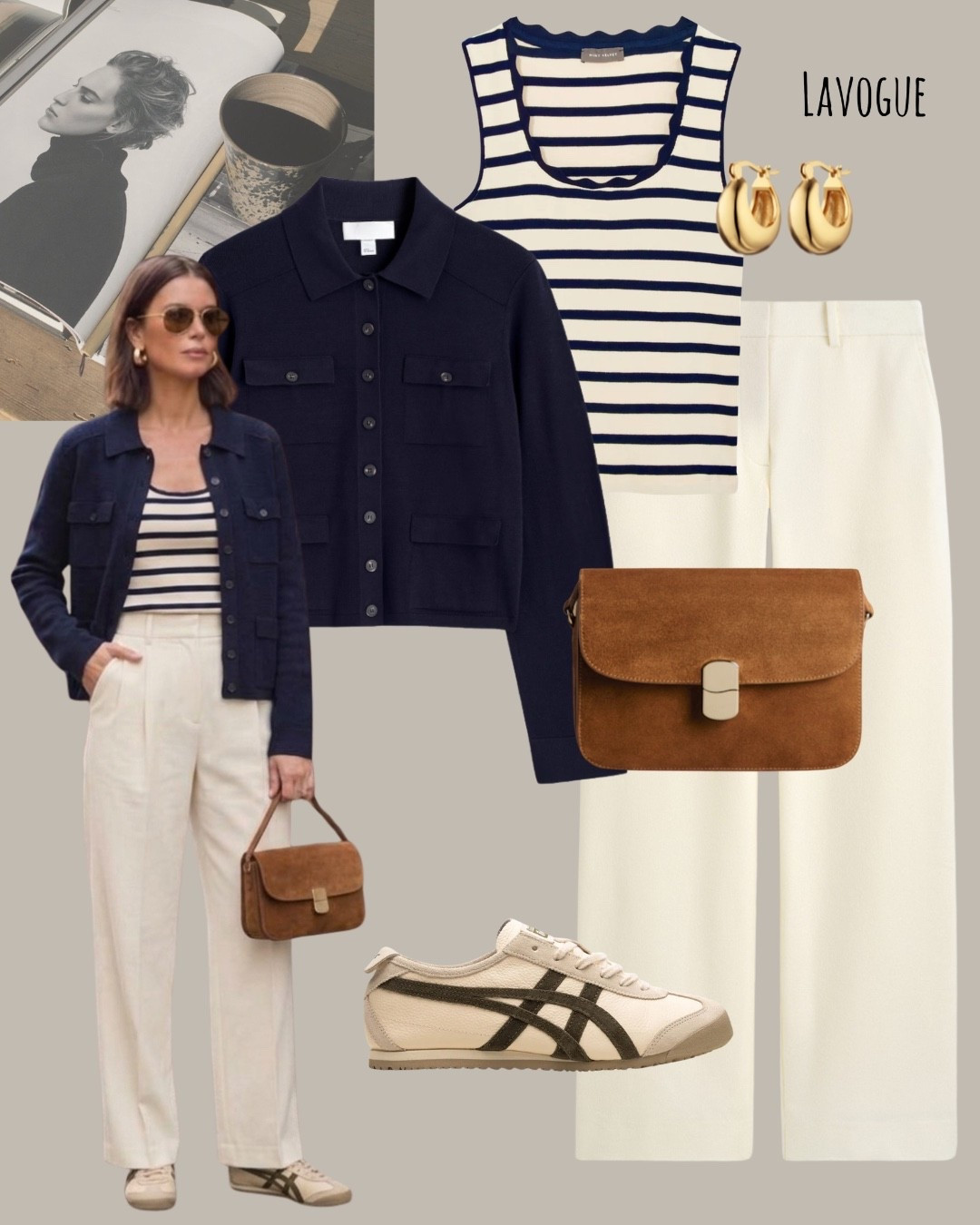 Navy and cream is always a good idea 💙 Styled a navy cardigan over a striped scallop-detail top with cream pants for an effortless, polished look. Finished with a tan suede bag and sneakers for an easy everyday outfit.
Shop Below 👇🏼 

#LTKStyle #COSStyle #NeutralStyle #EverydayOutfit #CasualChic #CapsuleWardrobe #OOTD #EffortlessStyle

#LTKmomlife #LTKootd #LTKSeasonal