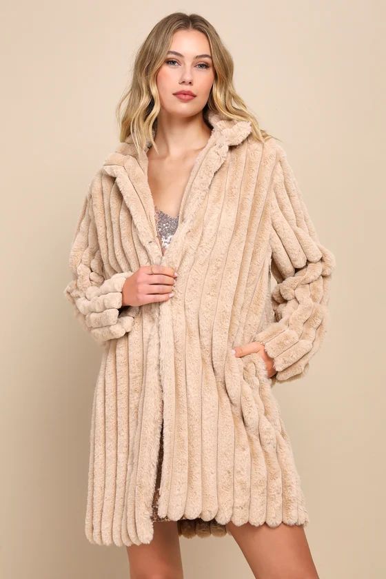 Classy Season Beige Faux Fur Coat | Lulus (US)
