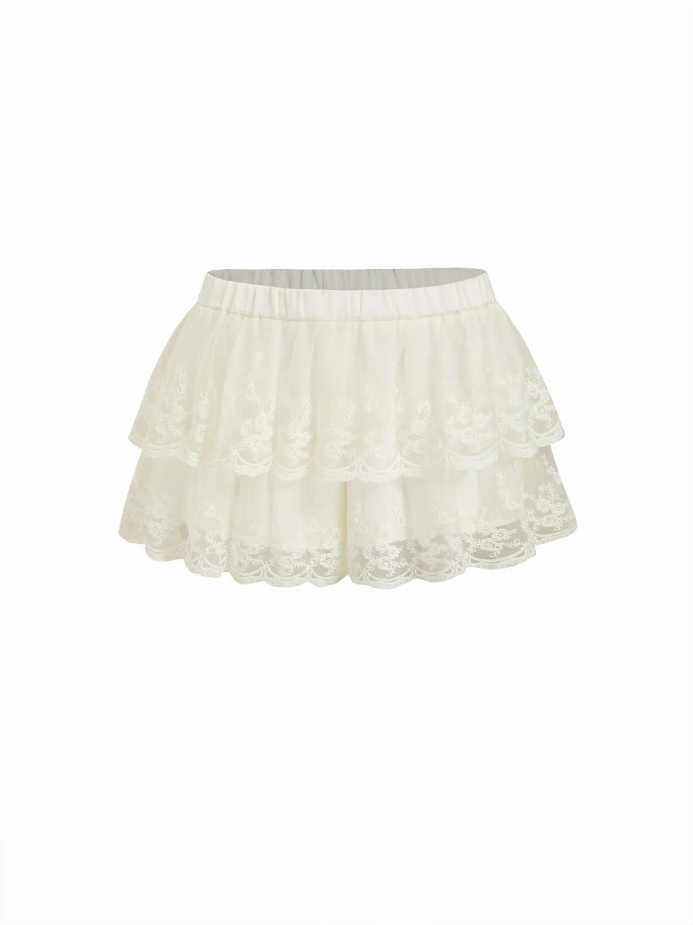 Cotton Low-Rise Broderie Anglaise Bubble Hem Micro Skort for Women \u00a323.90Flash Shipping | Cider