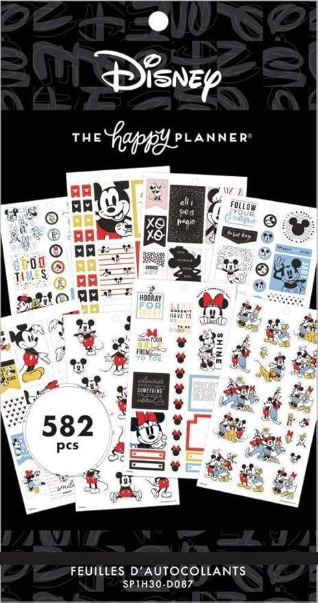 The Happy Planner HP Disney Stickers, Mickey & Friends Magic Plans, 582/Pkg | Amazon (US)