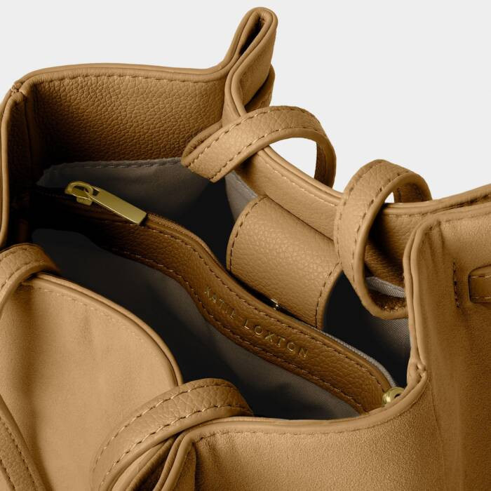 Celina Bucket Bag in Camel Suedette | Katie Loxton Ltd. (UK)