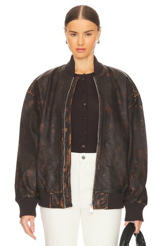 Distressed Leather Oversized Bomber
                    
                    GRLFRND | Revolve Clothing (Global)
