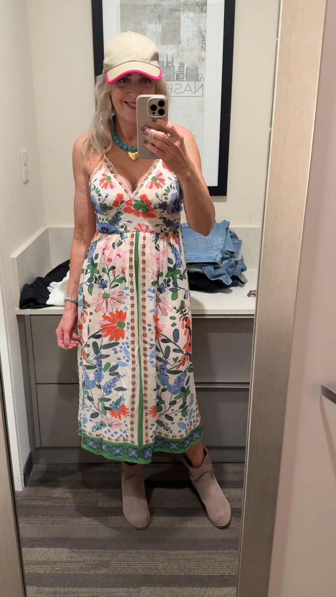 Summer dresses, summer outfits, country concert outfits, dresses with boots, sundresses, ankle cowboy boots, fashion over 40, fashion over 50, affordable fashion, turquoise jewelry, Nashville outfit

#LTKootd #LTKgrwm #LTKSeasonal
