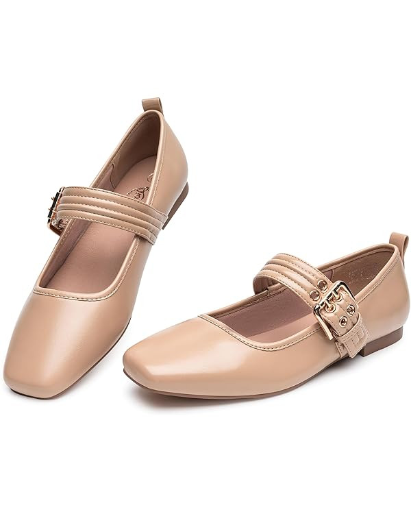 Trary Women's Ballet Flats Mary Jane Dress Shoes | Amazon (US)