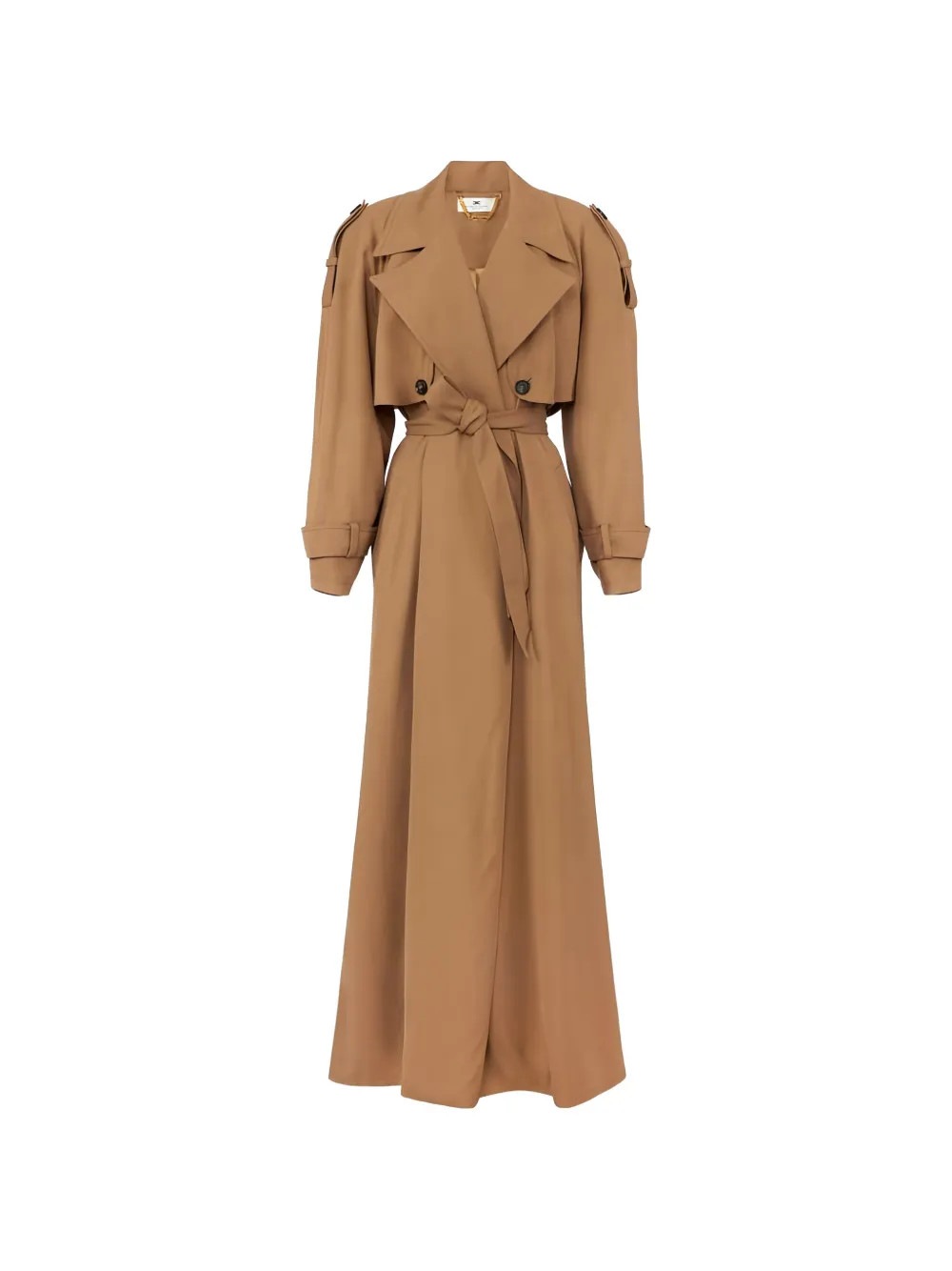 Elisabetta Franchi Flowing Gabardine Trench Coat | Neutrals | FARFETCH | Farfetch Global
