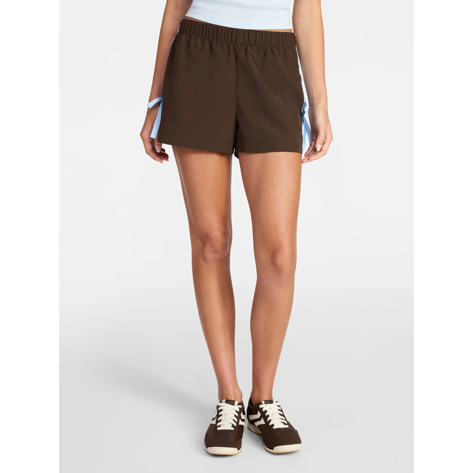 No Boundaries Side Stripe Track Shorts, 3'' Inseam, Women’s XXS-XXL | Walmart (US)
