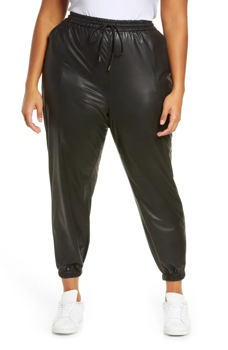 East Vibes Faux Leather Joggers | Nordstrom