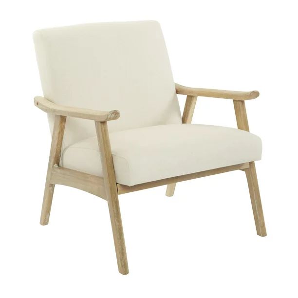 OSP Home Furnishings Weldon Chair in Linen fabric with Brushed Finished Frame - Walmart.com | Walmart (US)