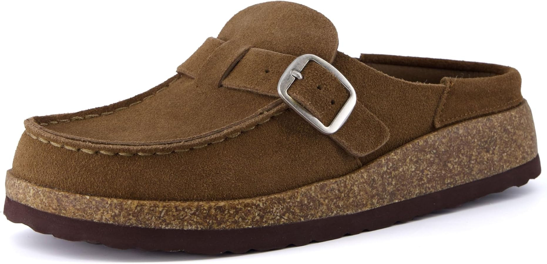 CUSHIONAIRE Women's Hobby Genuine Leather Cork Footbed Clog with +Comfort | Amazon (US)