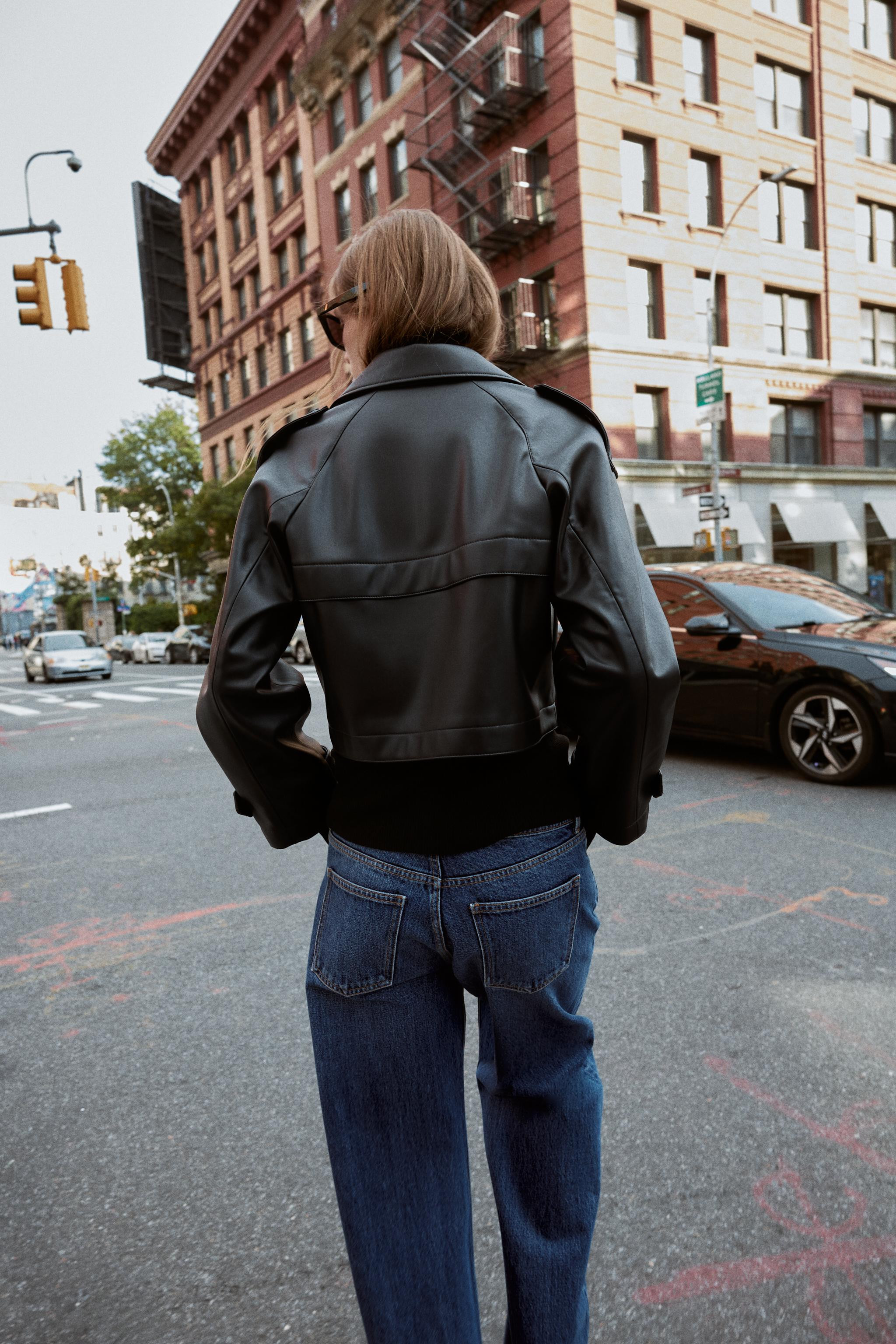 FAUX LEATHER SHORT TRENCH COAT | Zara US