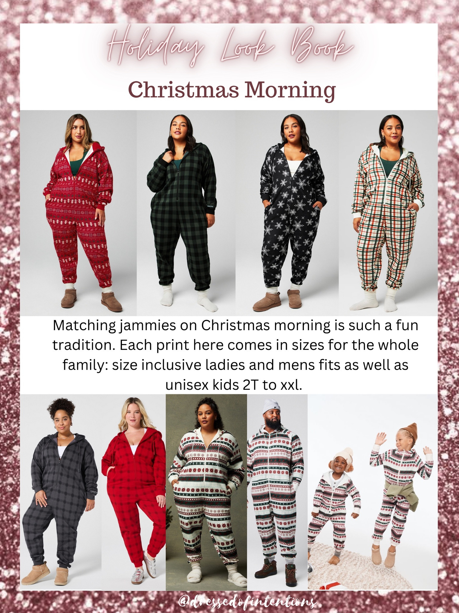 Matching jammies on Christmas morning is such a fun tradition. Each print here comes in sizes for the whole family: size inclusive ladies and mens fits as well as unisex kids 2T to xxl

#LTKFamily #LTKHoliday #LTKPlusSize