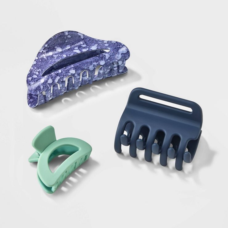 Claw Hair Clips 3pk - Universal Thread™ | Target