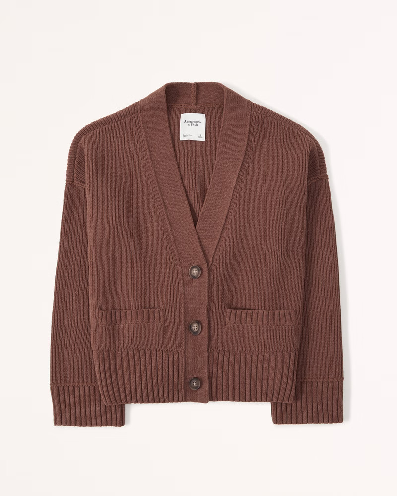 Chenille Mid-Length Cardigan | Abercrombie & Fitch (US)