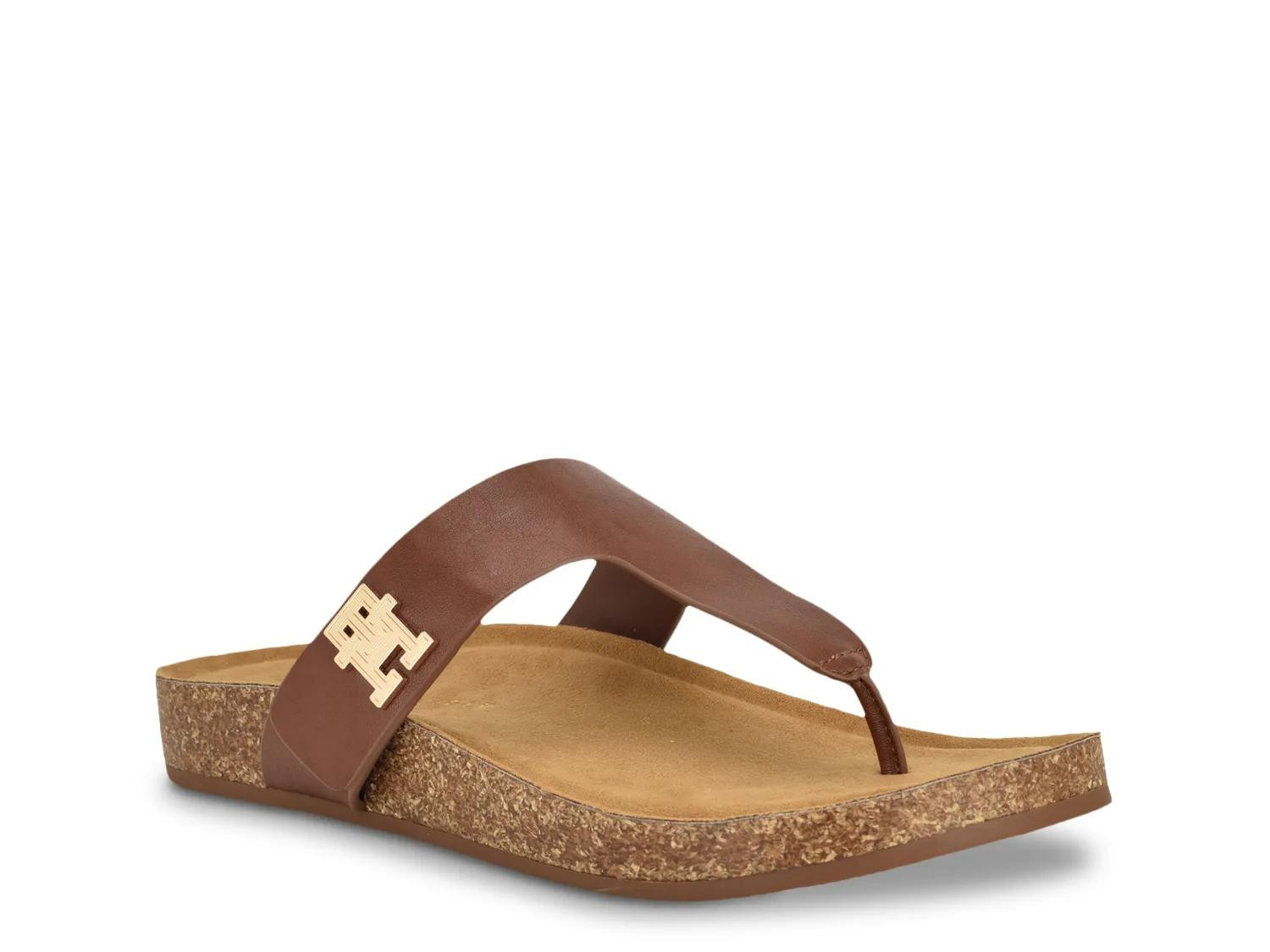 Tommy Hilfiger To Beach Sandal | Women's | Dark Natural Tan | Size 8.5 | Sandals | DSW