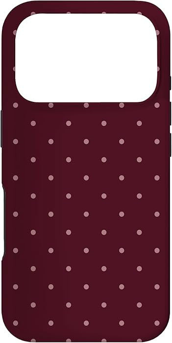 Mocha Cherry Polka Dots Summer Coquette Maroon Red Aesthetic Case for iPhone 17 Pro | Amazon (US)