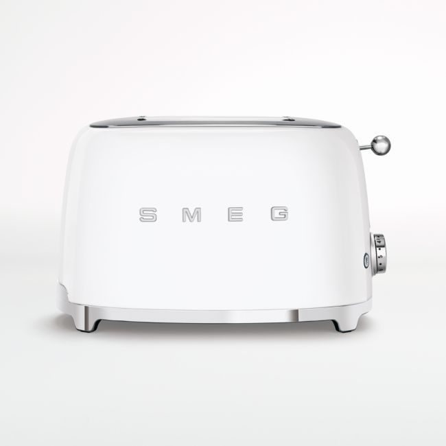 Smeg Matte White Toaster | Crate & Barrel