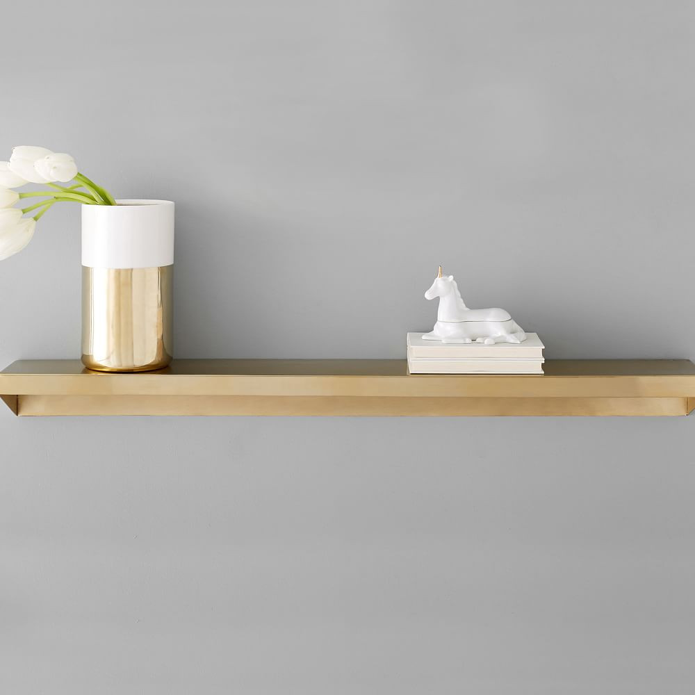 Floating Metal Wall Shelves | West Elm (US)