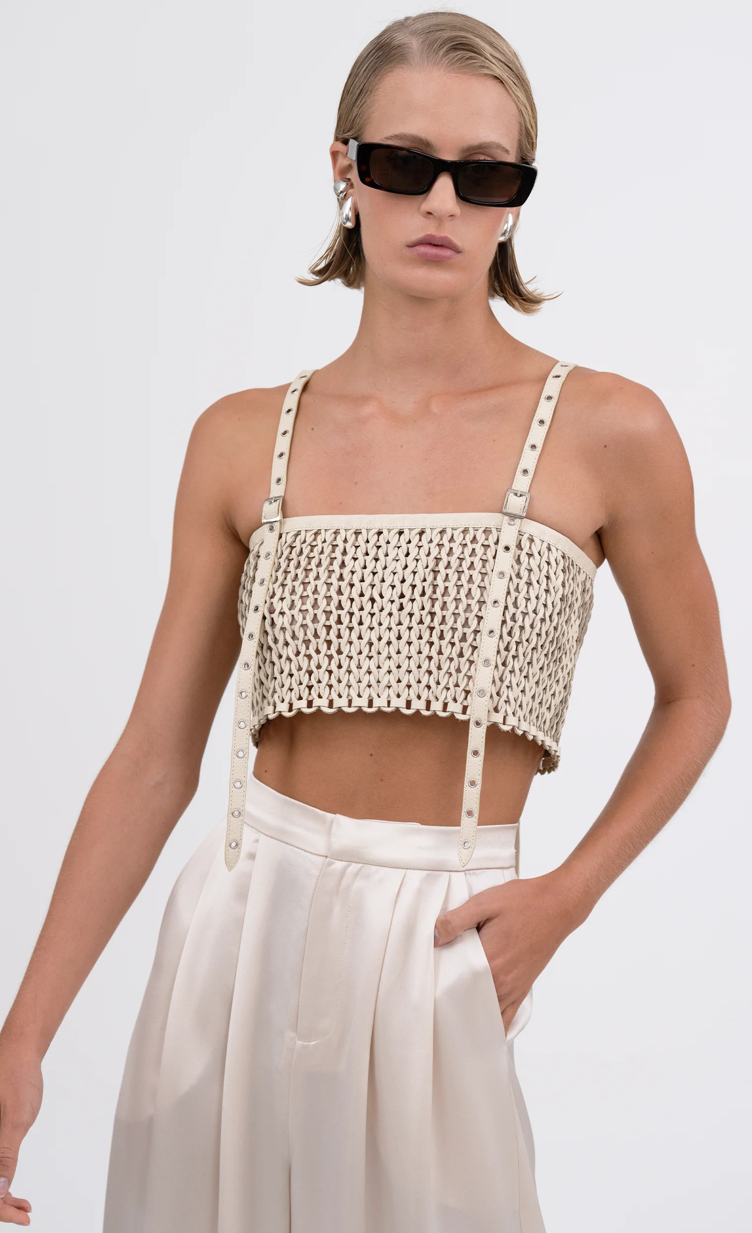 Karter Crop - Crema | Nonchalant Label