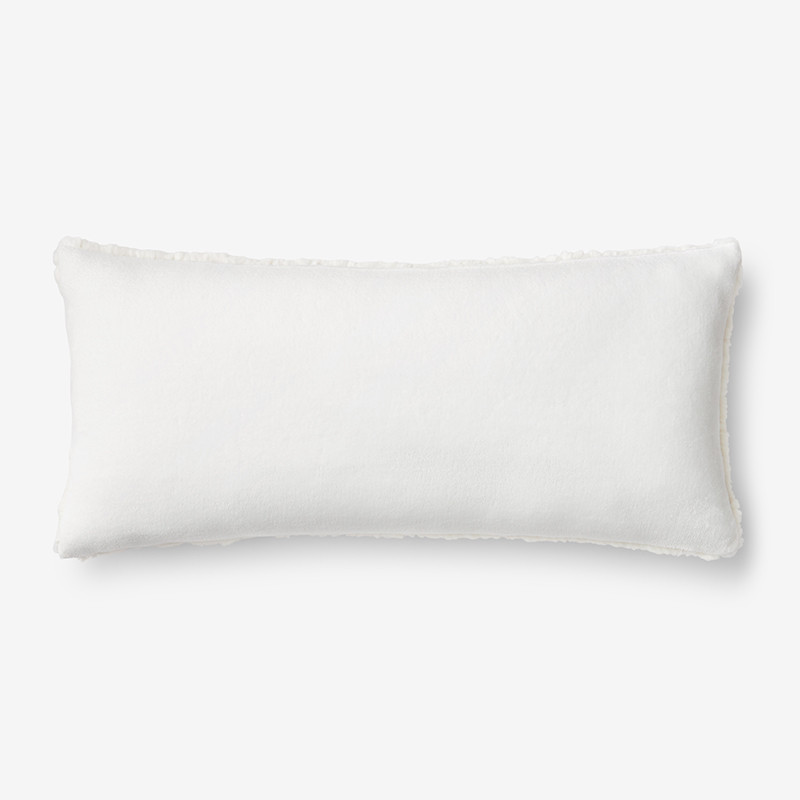 Sherpa Cozy Plush Pillow Cover - Off White Ivory, Size 14X30, Fleece | The Company Store | The Company Store