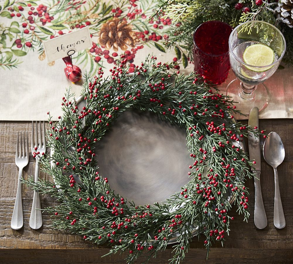 Frosted Juniper Berry Charger Plates - Set of 4 | Pottery Barn (US)