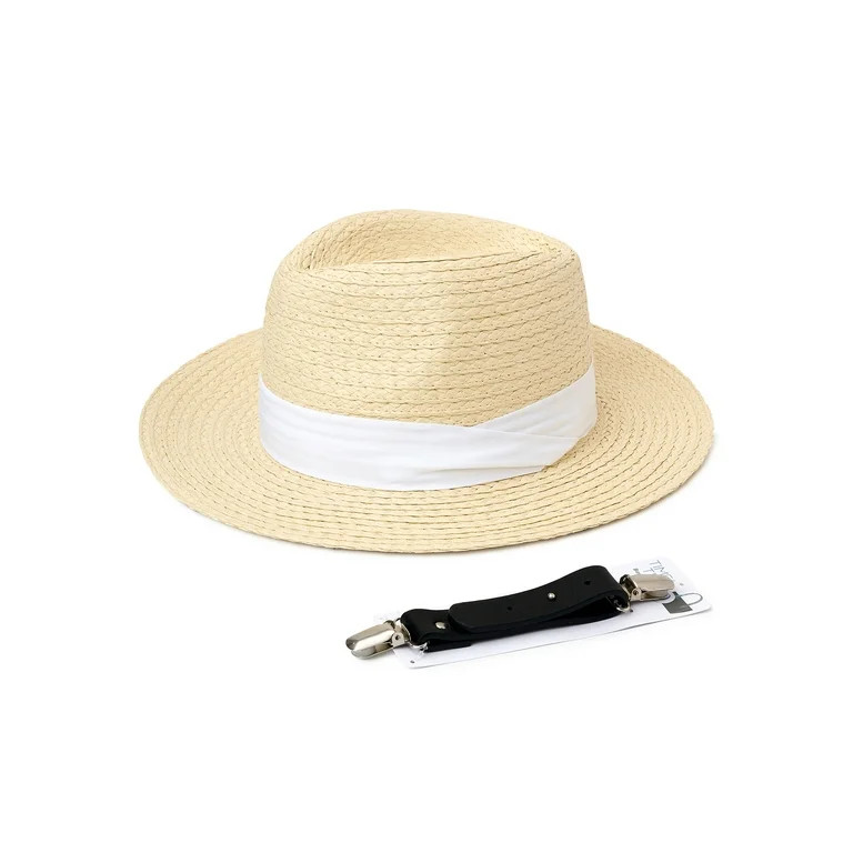 Time and Tru Women's Panama Hat with Clip | Walmart (US)