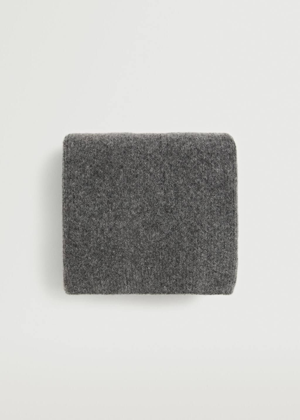 Knit wool-blend scarf | MANGO (UK)