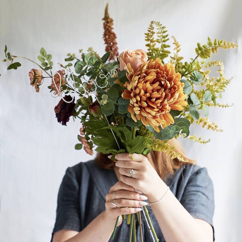 Valentines Faux Bouquet With Personalised Topper | Notonthehighstreet.com UK