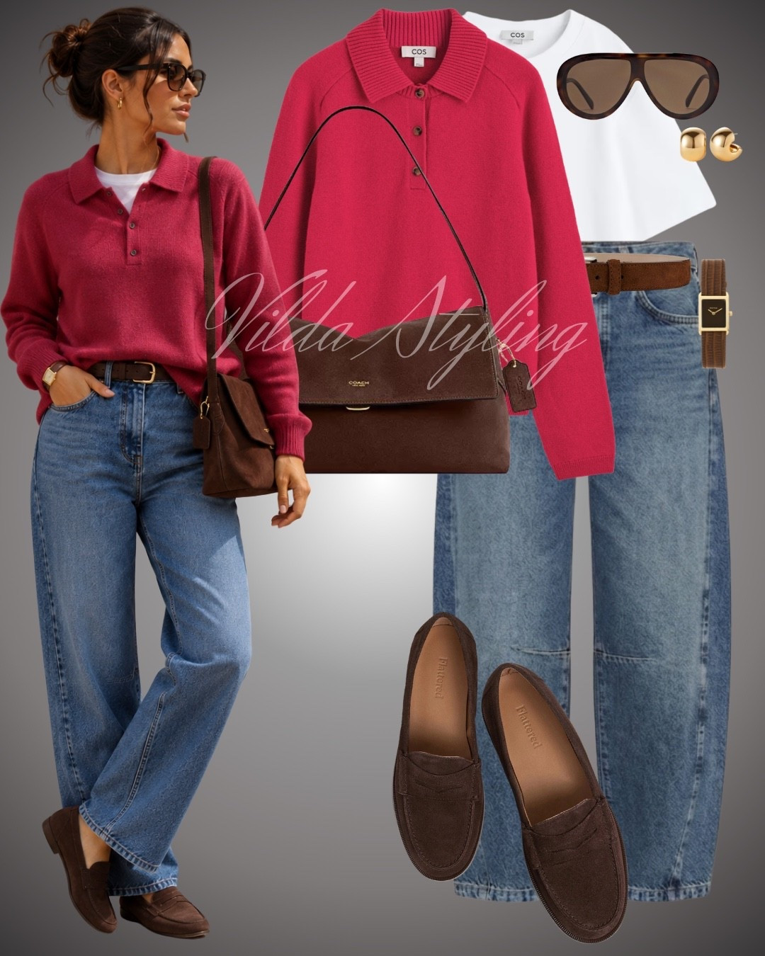 Red knit, vintage denim & rich chocolate brown ❤️🤎 A bold pop of red makes this effortless everyday look feel instantly elevated. Finished with classic loafers, gold accents and oversized sunnies for the perfect chic touch. ✨

#LTKStyle #LTKFashion #LTKFinds #RedStyle #CasualChic #EverydayStyle #OutfitInspo #DenimStyle

#LTKautumn #LTKjeans #LTKshoes