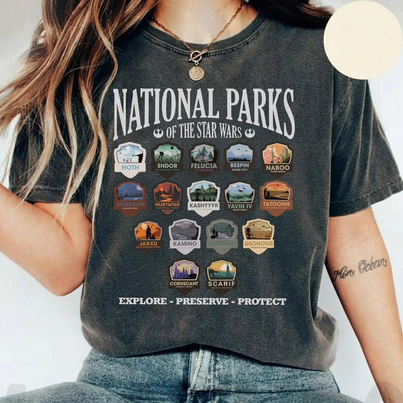 Retro 90s Star Wars Tee, National Parks of the Galaxy Design, Tatooine Mustafar Endor Shirt, May ... | Etsy (Global)