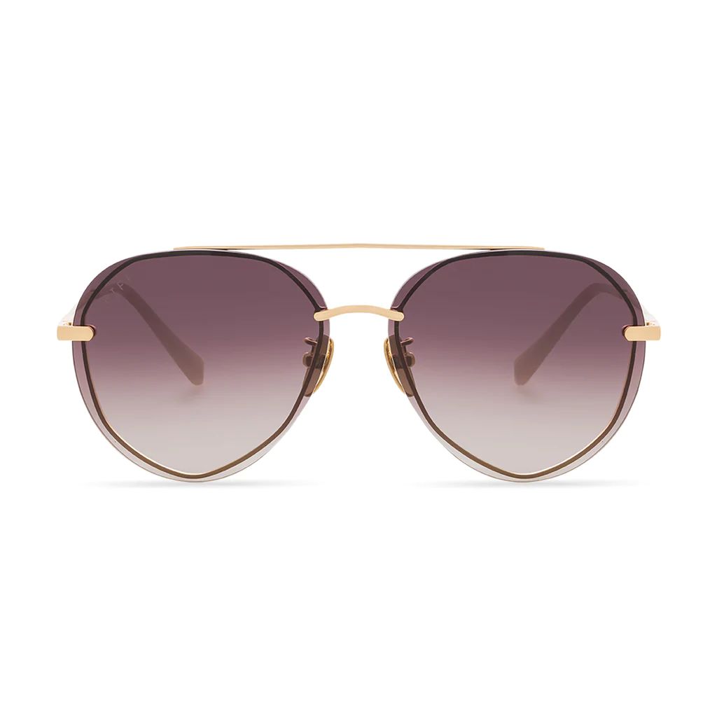 gold   brown gradient mirror polarized | DIFF Eyewear