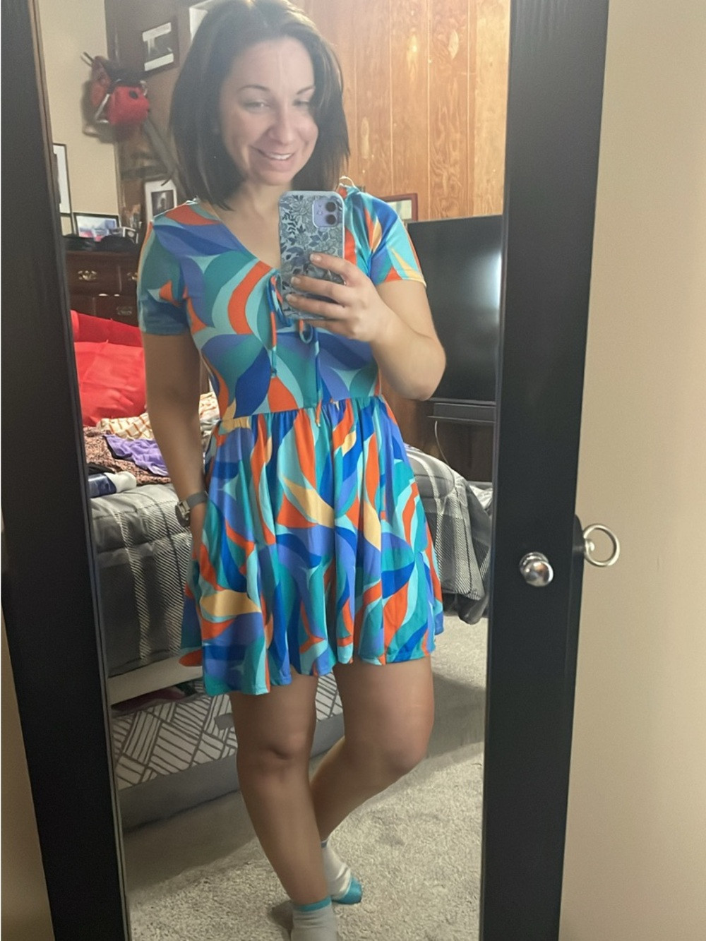 Haptics geometric colorful romper | Poshmark