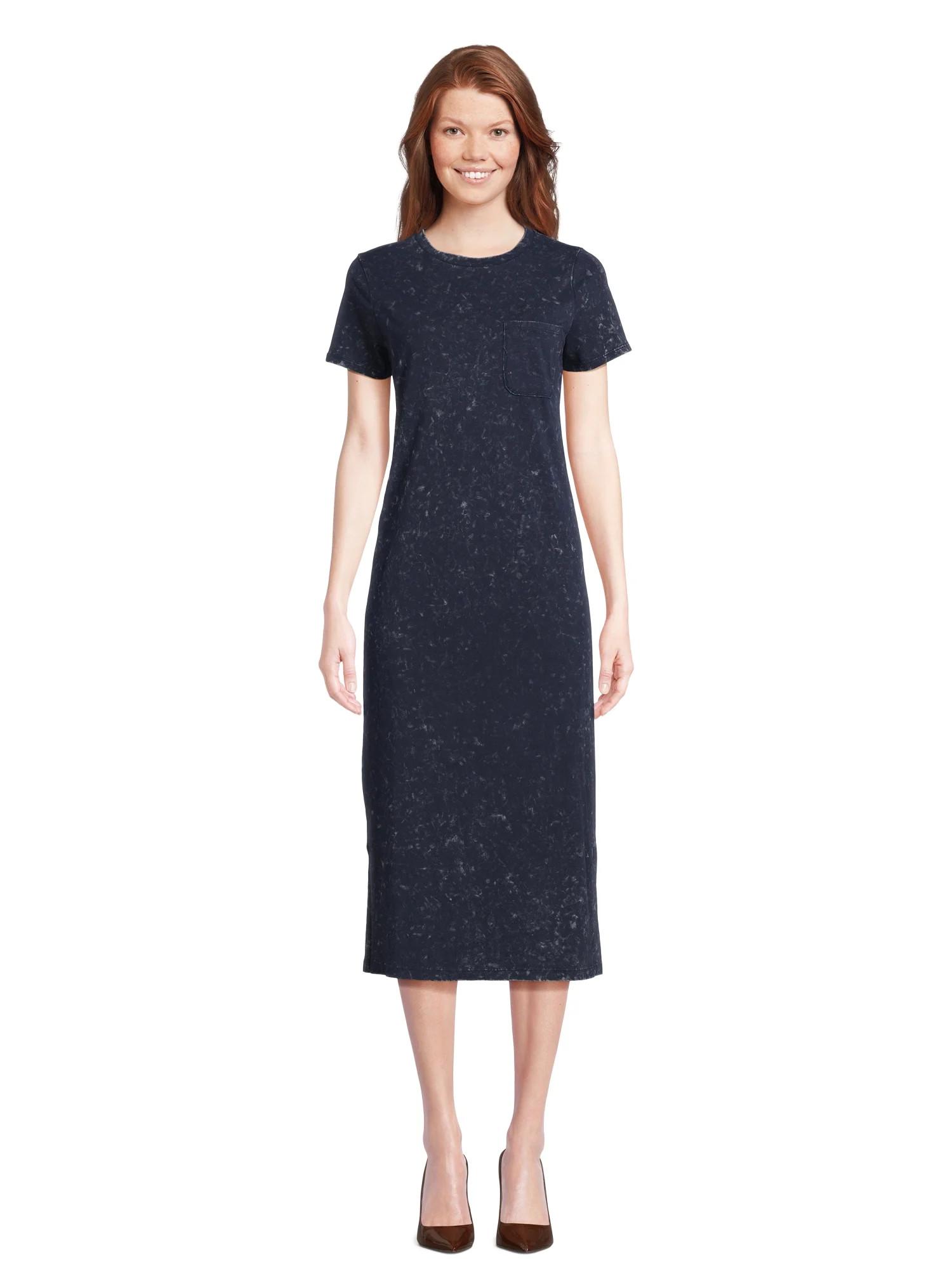 Time and Tru Women's T-Shirt Midi Dress, Sizes XS-XXXL | Walmart (US)